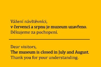 Muzeum uzavřeno